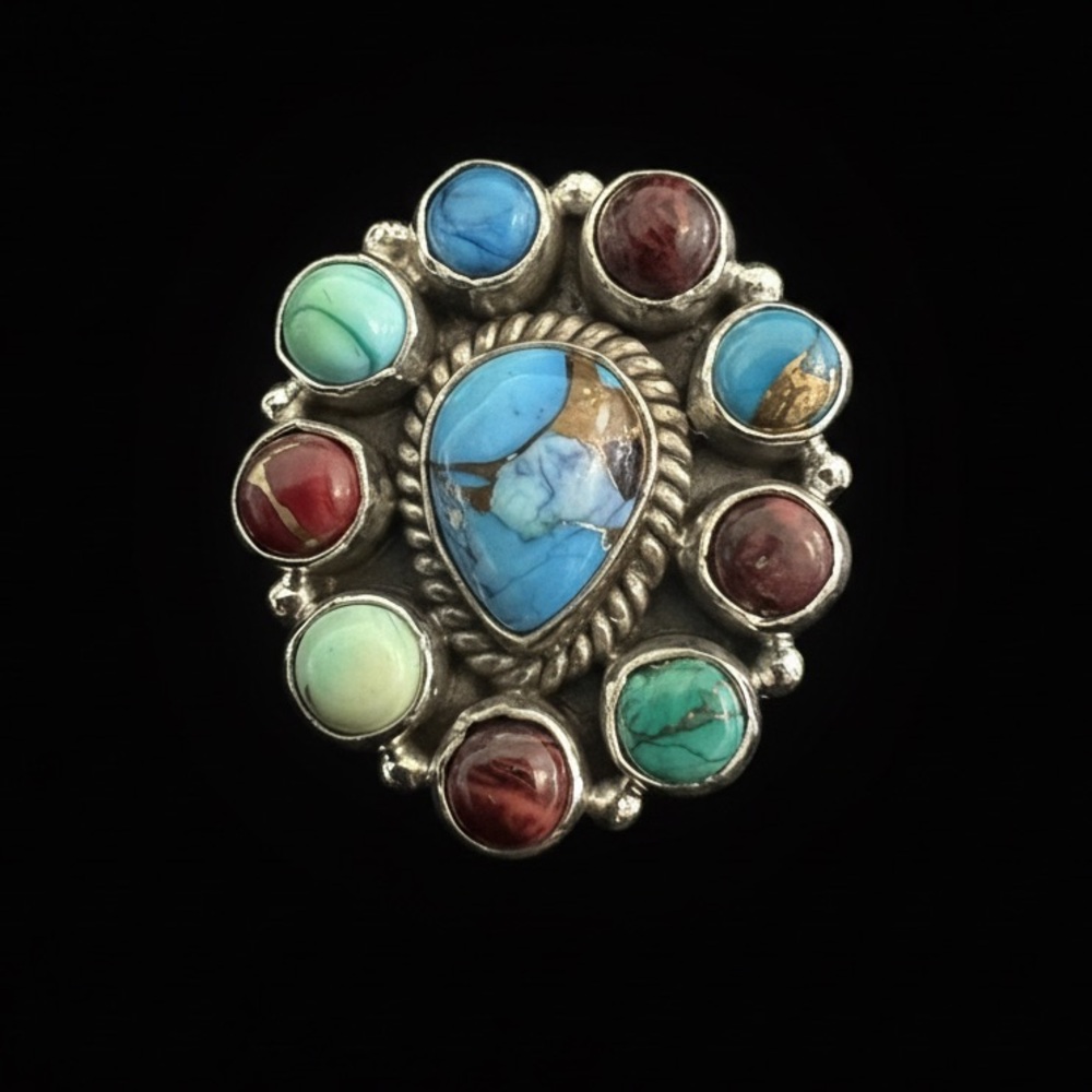 Sterling‎ Silver and Turquoise Statement Ring